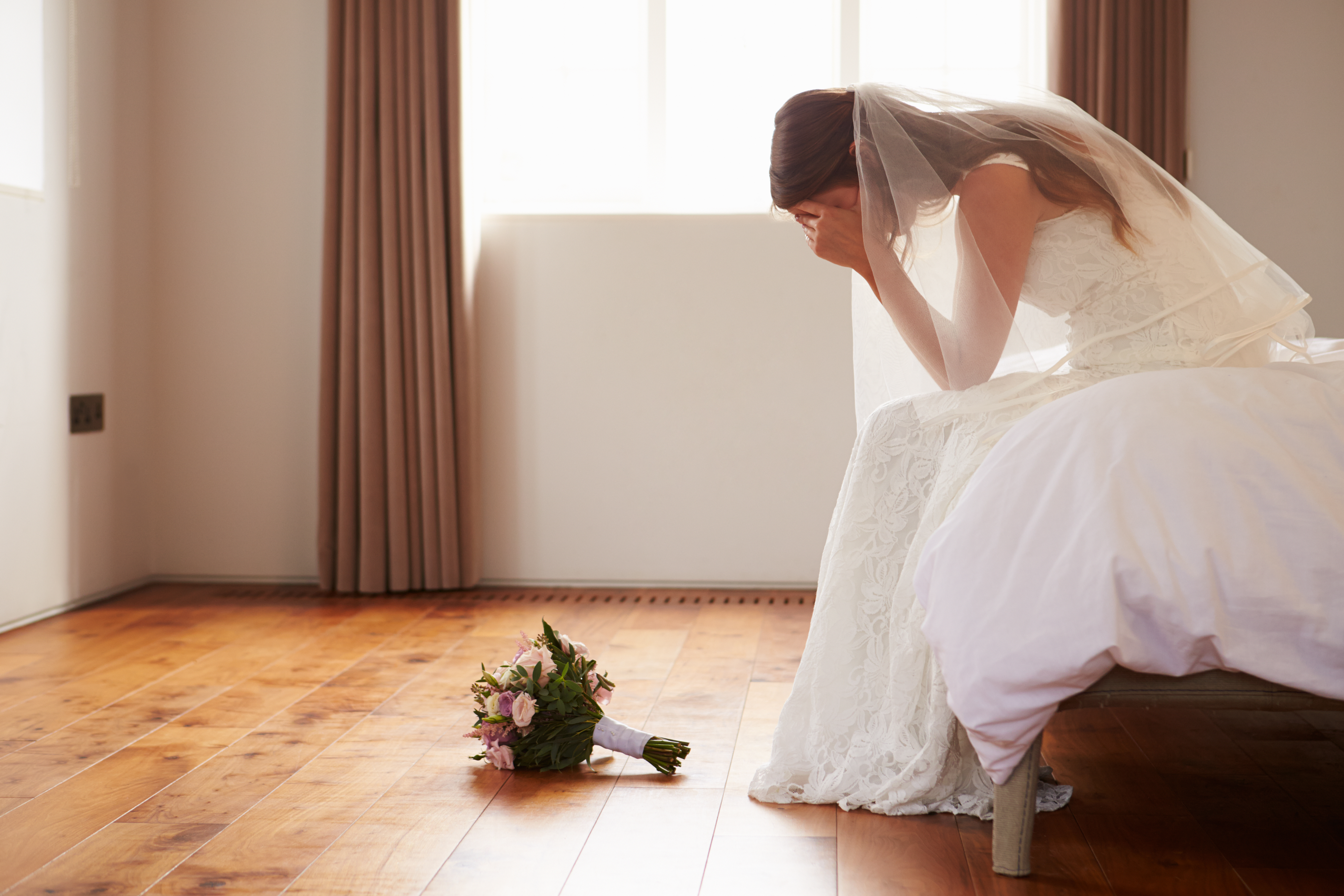 The bride is crying | Source: Getty Images